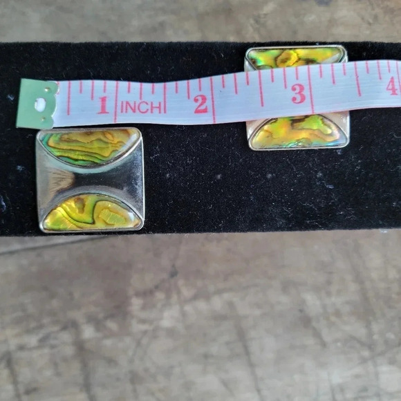 Vintage Shell  and Silver Earrings - Picture 3 of 7